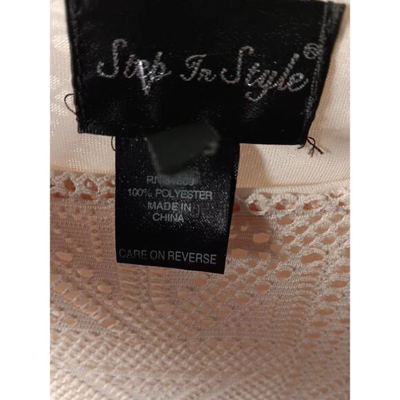 Charleston Long Fringe Gatsby Dress Step in Style Lace Beige Lines Small - Picture 12 of 14